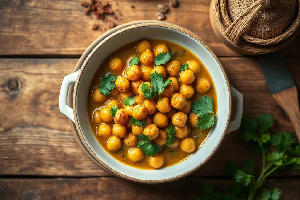 Curry de garbanzos al estilo indio