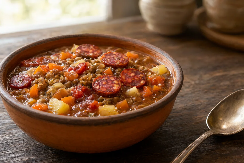Lentejas con chorizo de la abuela