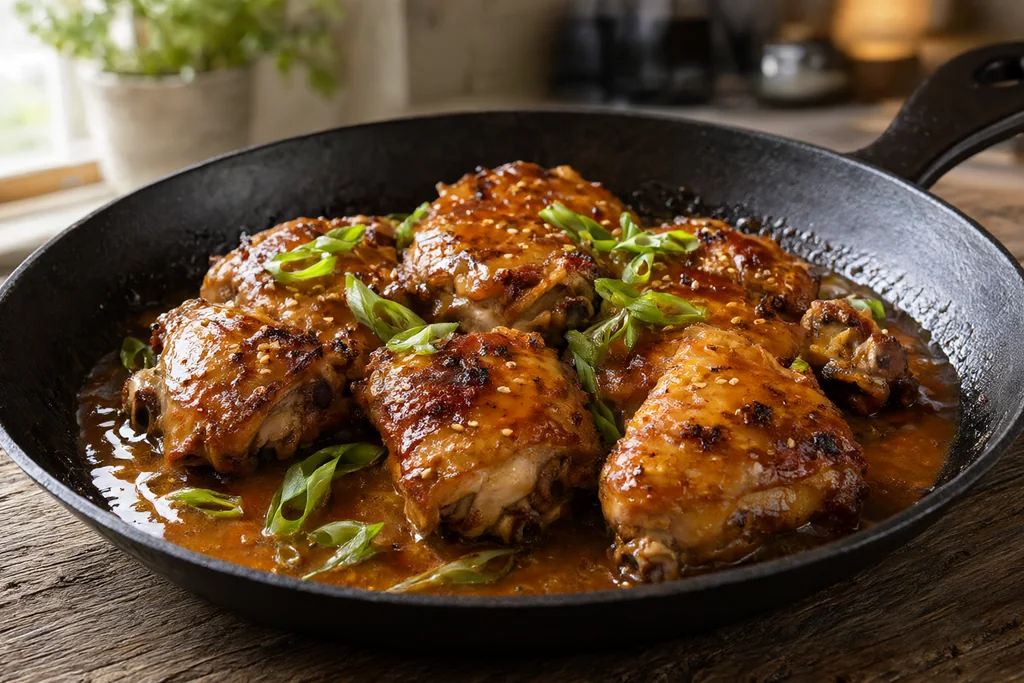 Pollo teriyaki glaseado