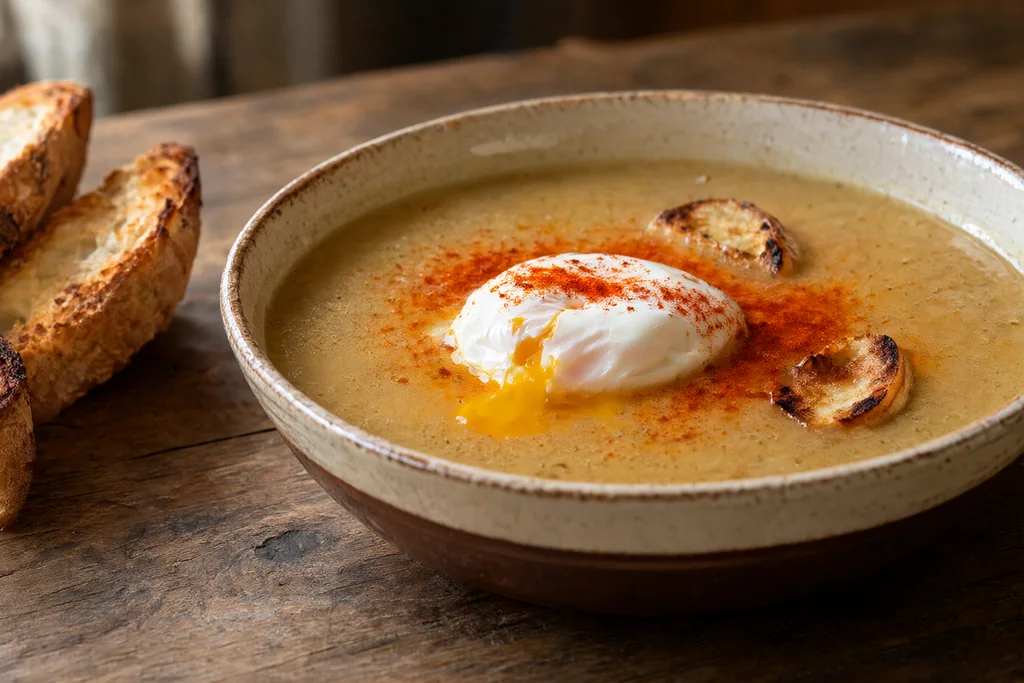 Sopa de ajo castellana