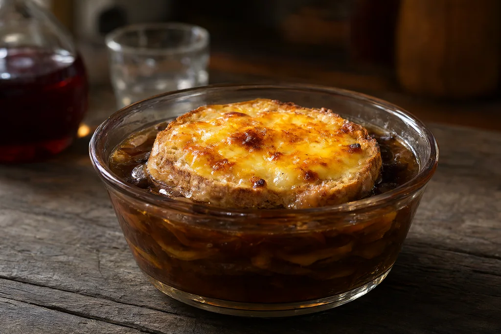 Sopa de cebolla gratinada