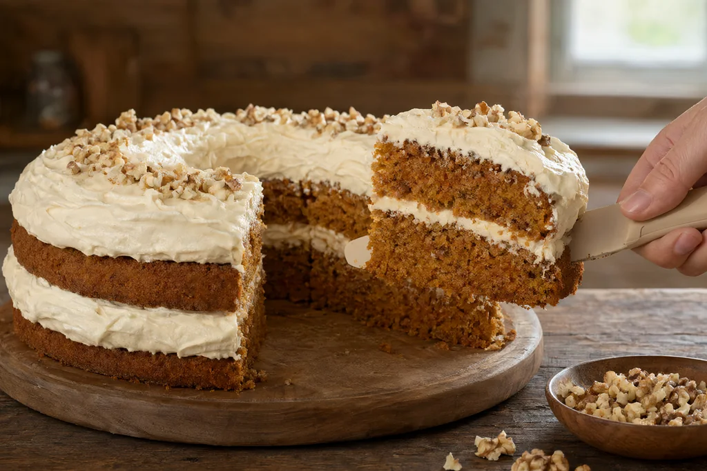 Tarta de zanahoria especiada